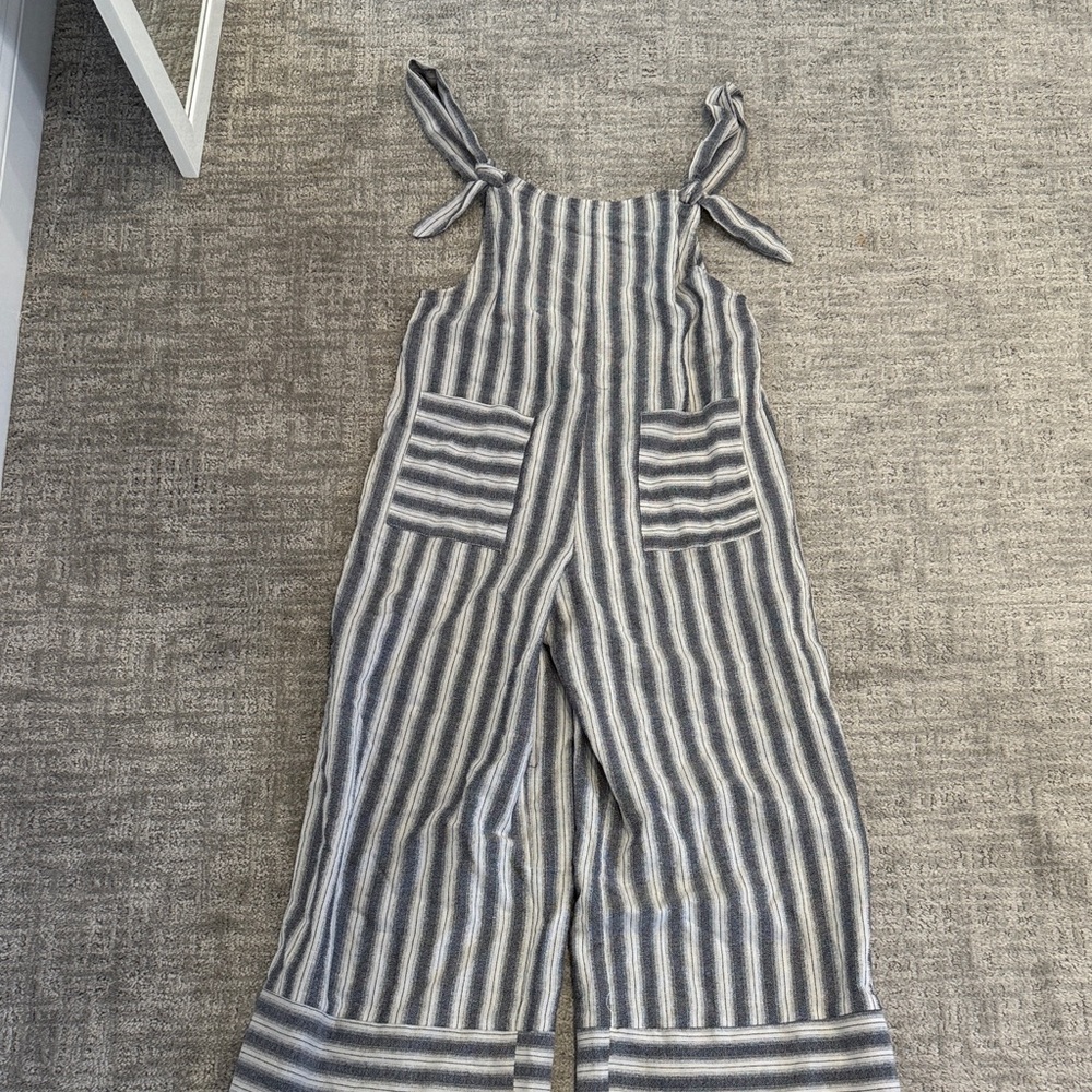 Striped Blue and White Jumpsuit